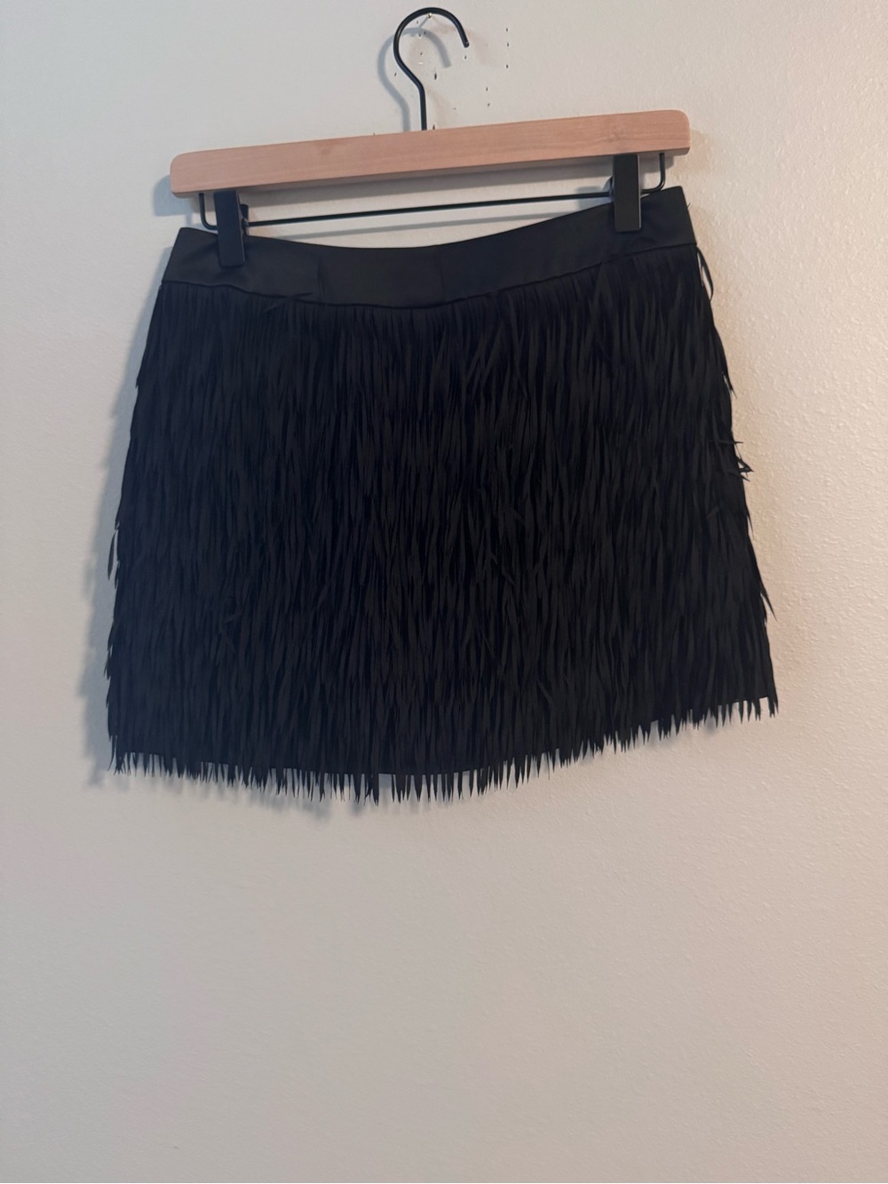 Fringe Mini Skirt - Black